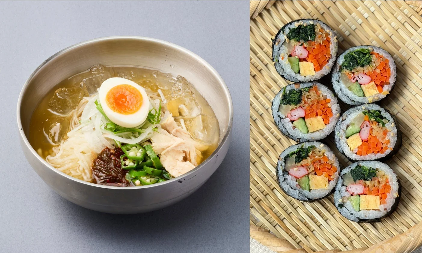 韓美膳 もずく冷麺+キンパ