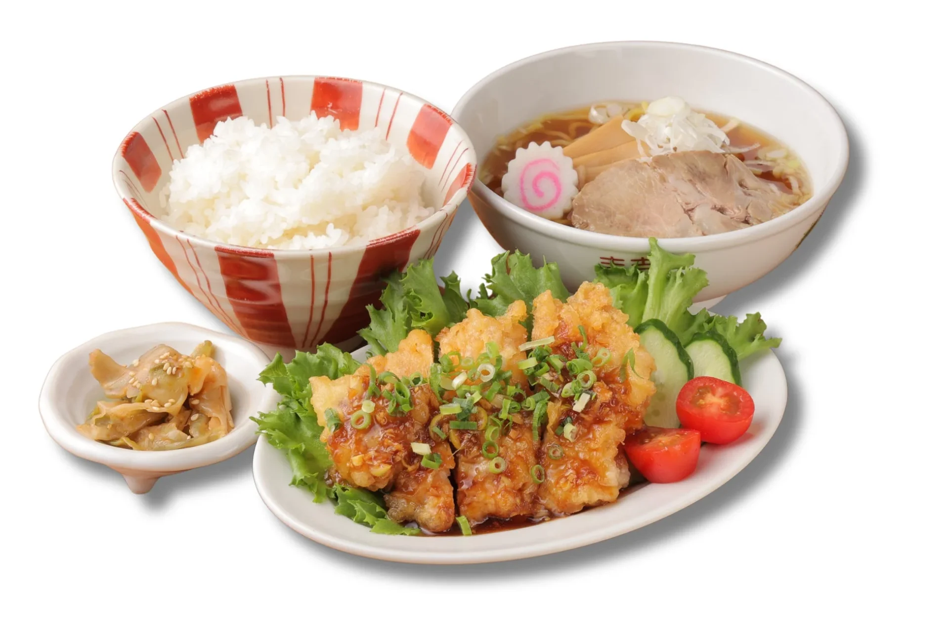 油淋鶏中華そば定食