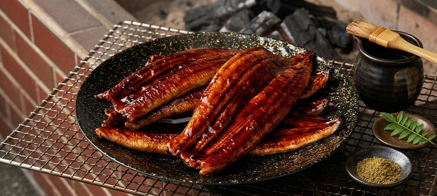 炭火で丁寧に焼き上げられたうなぎ