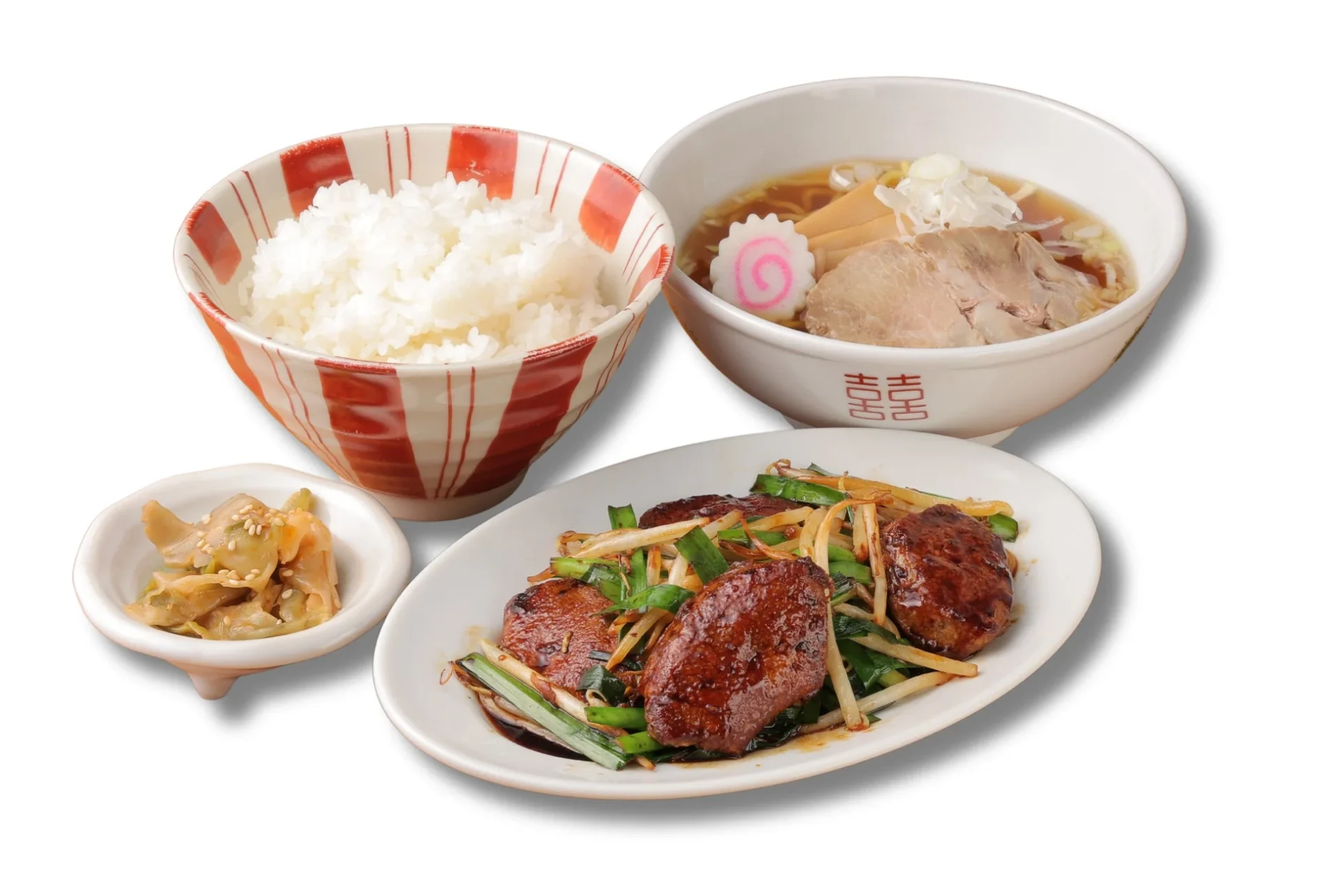 レバニラ中華そば定食