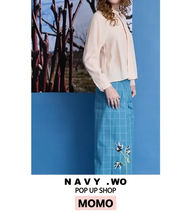 NAVY.WOが新宿高島屋で「MOMO」ポップアップ開催！廃棄予定の桃の枝から生まれたコレクションと限定白桃を体験