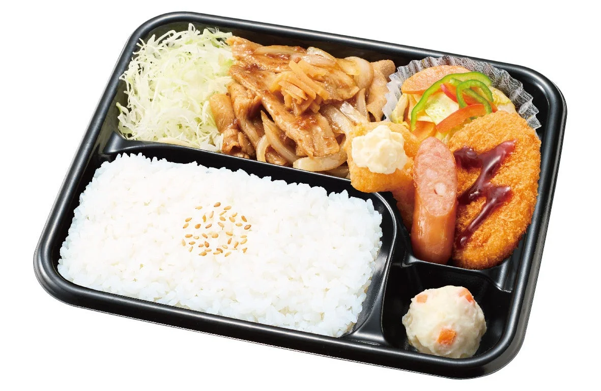しょうが焼スペシャルの盛り付け
