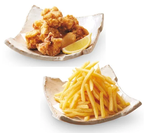若鶏の唐揚げとポテトフライ