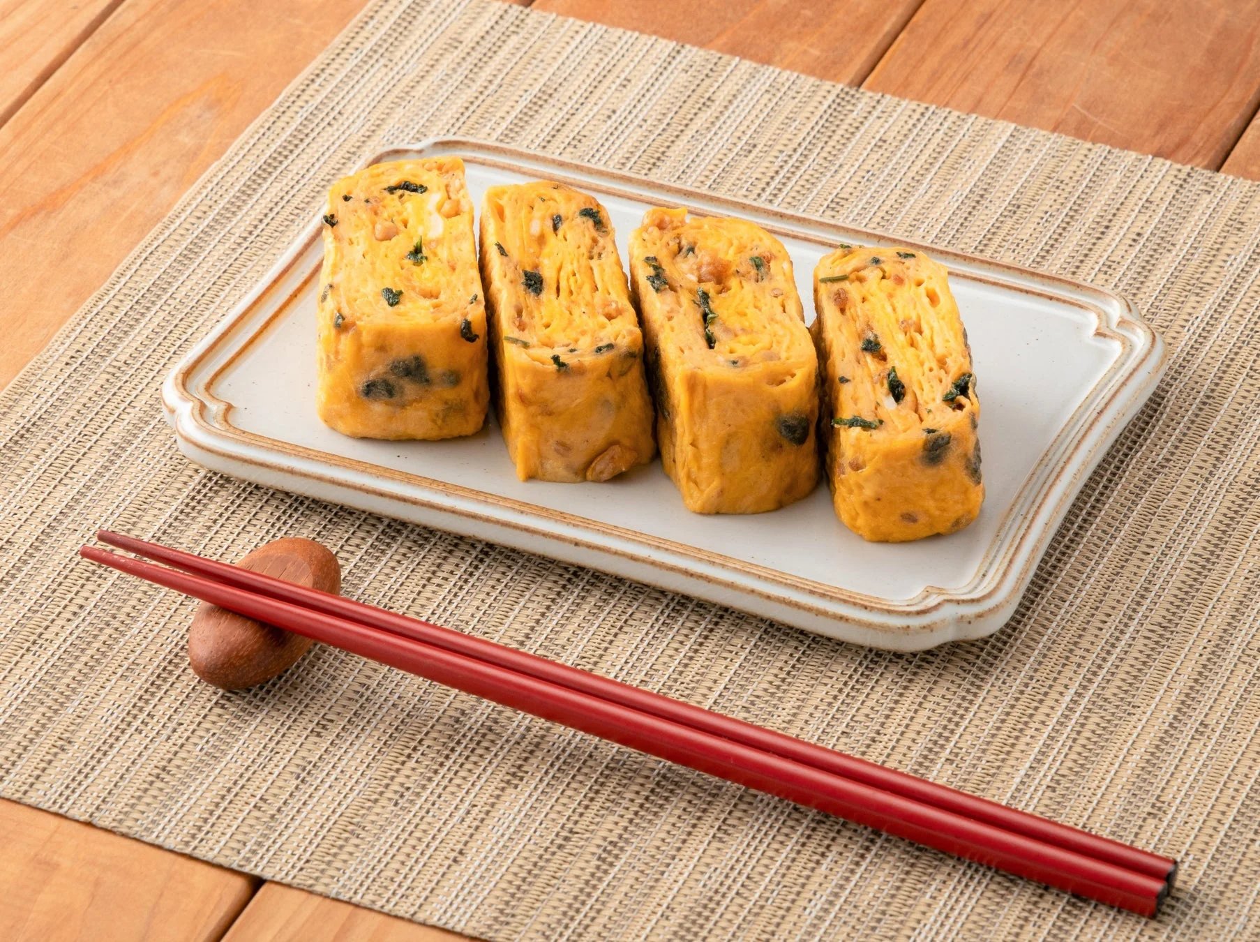 青じそ香る 鶏そぼろ風たまご焼きのイメージ