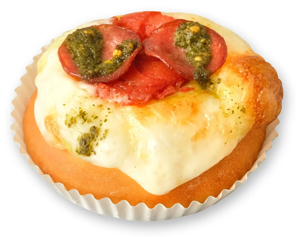 サラミのトマトバジルピザパン