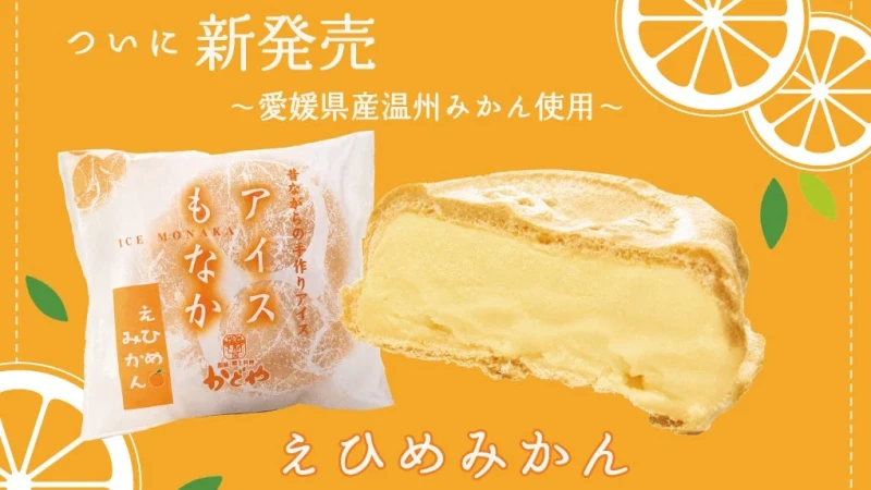 創業1955年の老舗「かどや」から、待望の新味！極上「えひめみかんアイスモナカ」が2026年8月1日より登場