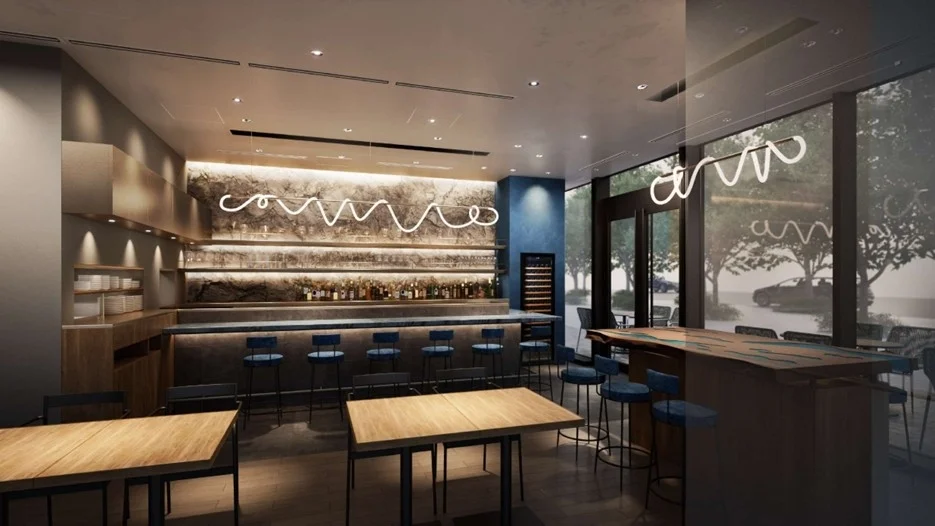 バーカウンターと店内